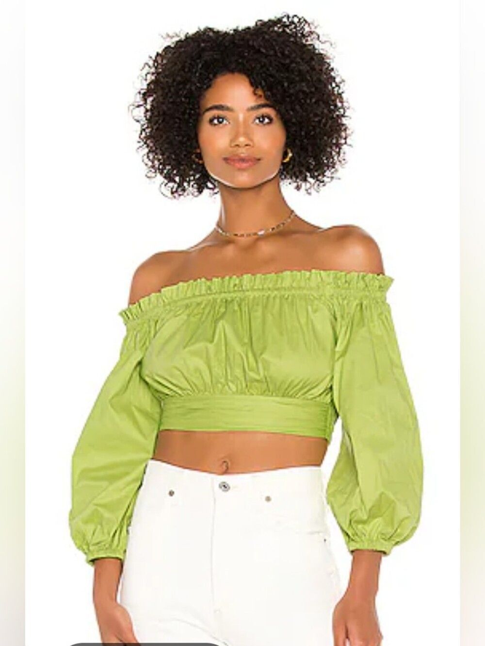 Carmen Top in Celery Green Song of Style Euc XS Revolve